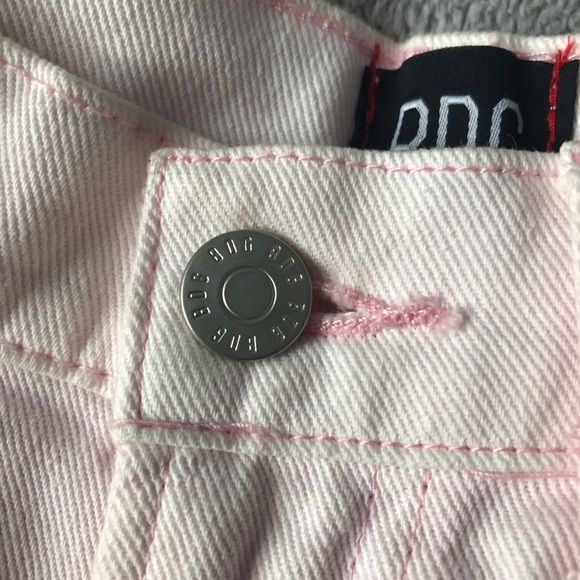 UO BDG Soft Pink Wide Leg High Waisted Puddle Jeans - Picture 8 of 11